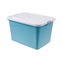 豆乐奇衣服储物箱收纳盒衣物塑料箱子收纳箱加厚350#水晶蓝(80*59*48cm)