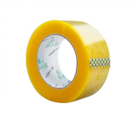XMSJ 透明胶带55mm*50m*10卷高粘度不易断大号宽胶带打包封箱 黄透明胶带10卷