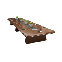 豆乐奇 会议室大型实木油漆会议桌椅组合长方形开会培训办公桌子简约现代350*160*75(cm)