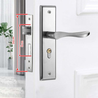 XMSJ 不锈钢304门锁室内锁 酒店防盗房门锁 卧室门机械木门锁A06大50双舌铜开