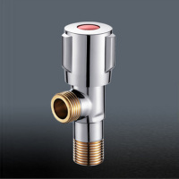 XMSJ 角阀纯铜304不锈钢冷热三角阀铜三鼎铜本色接口红标