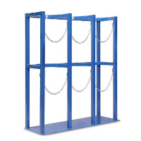 XMSJ 钢制气瓶固定架 40L加宽三瓶口径27cm 氧气瓶防倒置架钢瓶存放架支架