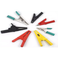 XMSJ鳄鱼夹纯铜绝缘护套夹子开口10mm红/黑/黄/绿/蓝色可选(20只/包)