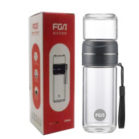 富光(FGA)双层玻璃杯泡茶师320ml颜色随机FAB3601-320