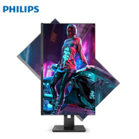 飞利浦27英寸4K Type-C90W投屏智能感应自带音响旋转升降 高清设计办公显示器 拼接显示屏279P1 HFXZ