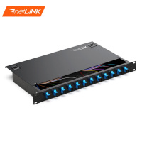 netLINK光纤终端盒12口12芯多模SC满配 电信级尾纤光纤熔接配线架接续箱 机架式sc接口HTF-12SC-MM