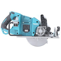 牧田RS001GM201电圆锯充电木工手提电锯锂电圆盘锯木材木板切割机1400W大功率2电1充40V 4Ah 185mm