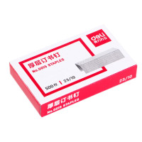 得力(deli)23/10厚层订书钉/订书针 500枚/盒 100盒装 办公用品 0015