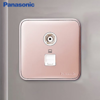 松下(Panasonic)插座面板电视电脑墙壁插座 格彩系列WPC417MYL玫瑰金