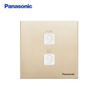 松下(Panasonic)插座面板 电话电脑插座86型悦宸系列WMWM415MYZ香槟金