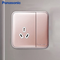 松下 开关插座面板 86型复位式一开三孔16A墙壁开关插座 格彩系列 WPC608MYL 玫瑰金