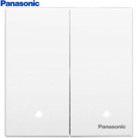 松下(Panasonic)开关面板 双开双控带LED墙壁开关悦宸系列WMWM514白色