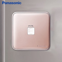 松下(Panasonic)插座面板 电话墙壁插座86型格彩系列WPC401MYL玫瑰金