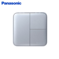 松下 开关面板 三开双控墙壁开关86型复位式 格彩系列WPC506MW晶钻灰