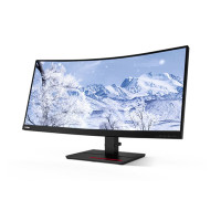 联想ThinkVision T34W-30 34英寸21:9超宽窄边框4K高清曲面显示器 旋转升降 Type-C接口