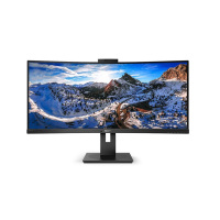 飞利浦346P1CRH显示器34英寸2K 21:9带鱼屏100Hz HDR400 Type-c 90W反向充电电脑显示屏