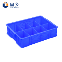 固乡加厚收分类盒 分格盒仓储库房纳盒 电子元器盒4格6格8格10格塑料筐零件盒 工具箱 大8格445X345×115MM