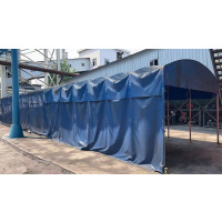 册宣 移动推拉帐篷 仓库遮阳棚伸缩雨棚汽车棚 长10米*宽4米*高2.5米