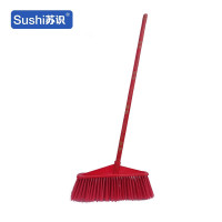 苏识XJZ075木柄塑料普通扫把 斜头(杆子长96cm)硬毛开丝 10/包