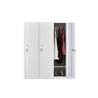 東業家具 更衣柜宿舍柜储物柜铁皮柜存包柜加厚三门更衣柜1850*1150*420mm柜更衣柜(单位:组)