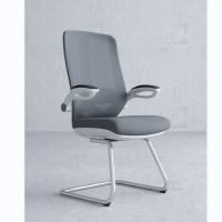 仓迪 CD-PDD01白 塑料加铝合金会议椅弓形椅培训椅网椅 办公椅 电脑椅颜色可选(把)