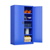 仓迪 GJC9877 车间用多功能五金汽修铁皮储物柜工具箱 对开门工具柜 高1800宽800深400mm 层载150KG