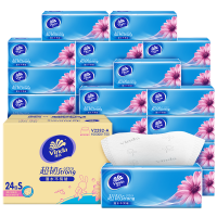 维达(Vinda)抽纸 超韧330张*24包S码 湿水不易破 卫生纸 110抽*包 A/B版随机