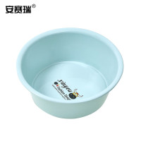 安赛瑞 塑料水盆 加厚清洗盆 工厂食堂车间圆形洗脸盆 大号 蓝色710811