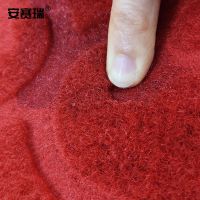 安赛瑞 压花绒面地毯 26793 1×15m 大红 1 卷 毛绒地毯 绒毛地毯 柔软地毯 加厚地毯 拉绒地毯