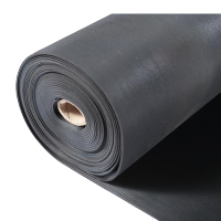 安赛瑞 橡胶防滑地垫 27128 10×1m 黑色 厚3mm 条纹 1 块 防滑垫 止滑地垫 安全地垫 防滑踏垫 防滑地