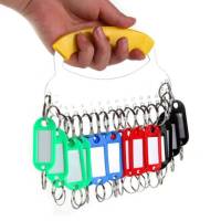 三宇 不锈钢钥匙盘钥匙圈钥匙板可标记钥匙牌钥匙环扣(钥匙盘+标记牌)18位(单位:个)