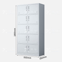 臻远ZY-GYGA-8更衣柜铁皮柜健身房存包柜更衣室衣柜鞋柜 10门更衣柜