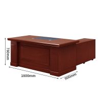 臻远ZY-BGZ-6油漆家具老板桌大班台办公桌主管经理桌含副柜1800*900*760mm(张)