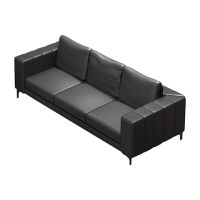 臻远ZYJJ-80191 商务办公沙发简约会客沙发接待室洽谈区办公沙发组合 西皮三人位 2040*900*800mm