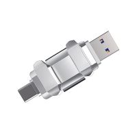 爱国者 U393双接口高速固态U盘银色512G/USB3.2(个)