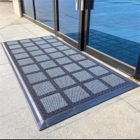 龙宇单片30*30cm(灰色)拼接室外防滑门口地垫商用酒店宾馆办公大楼进门脚垫防水迎宾地毯