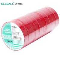 ELECALL/伊莱科 电气绝缘胶带电工胶布绝缘胶布阻燃耐高低温防水PVC超粘耐磨 ET050001R-10 20米/卷