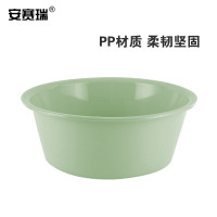 安赛瑞 塑料水盆 加厚清洗盆 工厂食堂车间圆形洗脸盆 中号 绿色710816