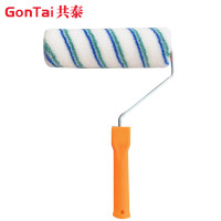 共泰 涤纶滚筒刷 乳胶漆墙漆刷防水涂料滚筒刷 无死角清洁涂刷 蓝绿条 9寸单个装