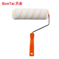 共泰 涤纶滚筒刷 乳胶漆墙漆刷防水涂料滚筒刷 无死角清洁涂刷 黄条 9寸10个装