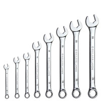 老A LA317308 镜抛梅开两用扳手套装梅花开口扳手组8件套 铬钒钢8-24mm