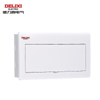 德力西电气 配电箱CDEN1升级款家庭用强电箱 空开断路器照明箱开关盒 暗装型0.8mm厚 10回路 透明门