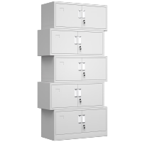 仓迪 CD-047H 加厚立中档分体五节柜文件柜 铁皮柜钢制办公柜凭证柜资料档案柜带锁 2030X850X360mm