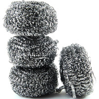 册宣 CXGSQ002钢丝球酒店厨房清洁球不锈钢钢丝刷 直径约6CM 4个装x1