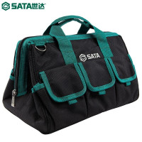 世达 95183多功能加厚耐磨工具包工具袋帆布工具包维修包单肩电工包14英寸