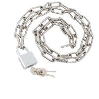 冰禹 BYyn-344系列不锈钢链条锁 4mm链条1.5m+30mm电镀锁 不通开 锁链 链条锁