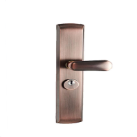 好汉 防盗门不锈钢家用套装进户大门锁C级纯铜锁芯大面板把手锁 23-5 (起订量1套)