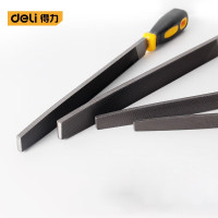 得力工具 中齿扁锉6英寸塑柄钢锉锉刀工具锉打磨锉 DL65106