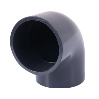 三佑 PVC管件 UPVC给排水管直角弯头90° DN32 深灰色一只