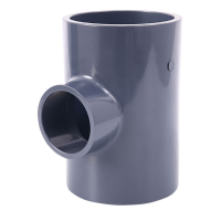 三佑DN32*20(φ40*25) PVC管件 UPVC给排水管异径三通接头 隔离光线耐酸碱 深灰色一只